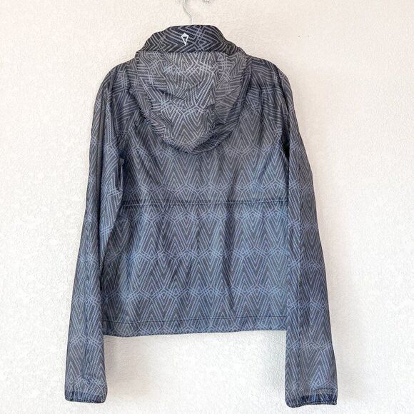 Ivivva by Lululemon Girls Chevron Full Zip Hooded Rain Jacket Windbreaker Sz 12 - Picture 4 of 4